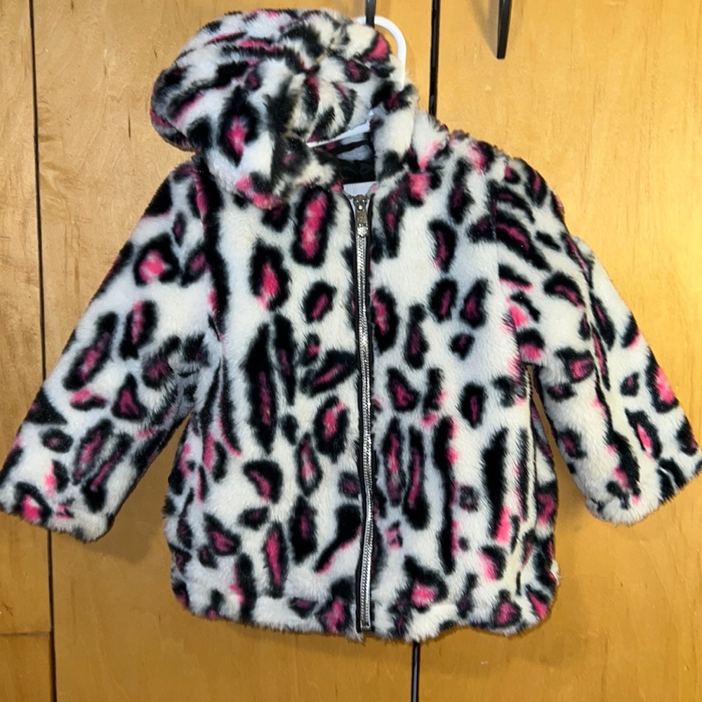Faux fur toddler jacket